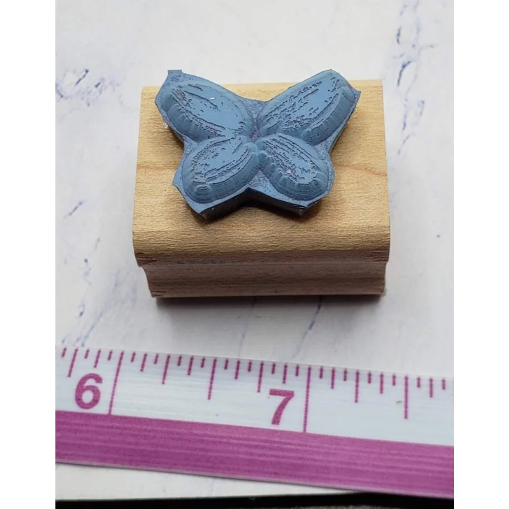 Butterflies and Nature Lot of 14 Small Wood Mounted Rubber Stamps